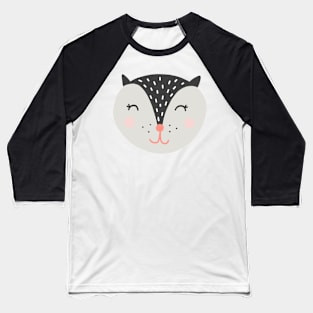 Cute Cartoon Cat Baseball T-Shirt